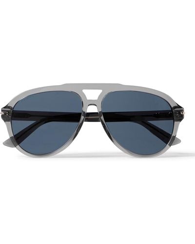 Gucci Aviator-style Acetate Sunglasses - Blue