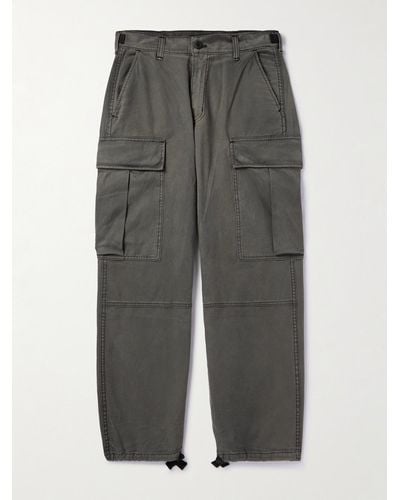 CHERRY LA Straight-leg Cotton-twill Cargo Trousers - Grey