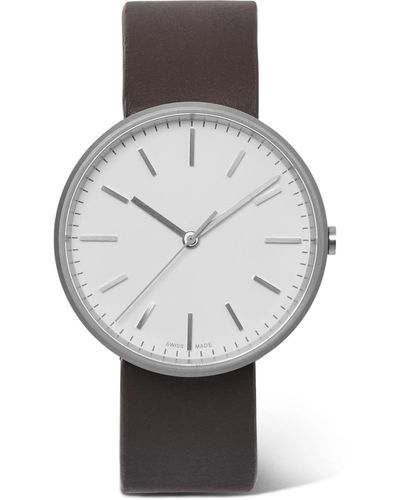 Uniform Wares M37 Precidrive Stainless Steel And Leather Watch - White