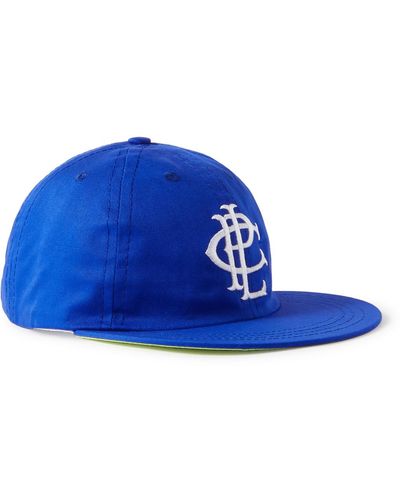 Pasadena Leisure Club Logo-embroidered Cotton-twill Baseball Cap - Blue