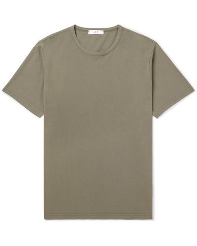 MR P. Garment-dyed Cotton-jersey T-shirt - Green