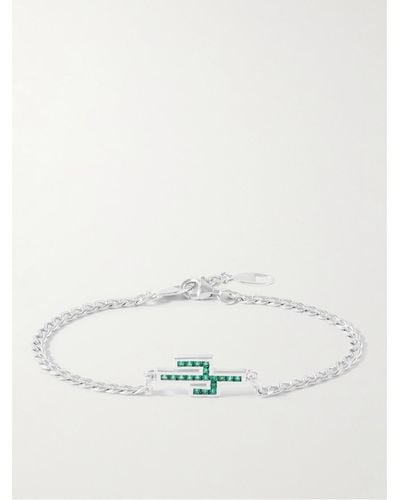 Miansai Everett Williams Silver And Quartz Chain Bracelet - Natural