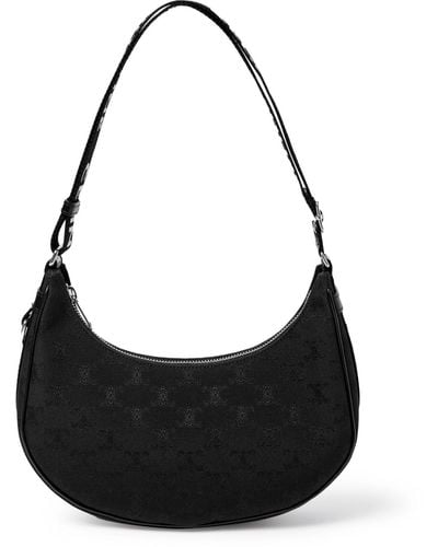 CELINE HOMME Ava Triomphe Leather-trimmed Logo-jacquard Messenger Bag - Black
