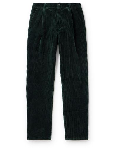 Oliver Spencer Morton Straight-leg Cotton-corduroy Pants - Black