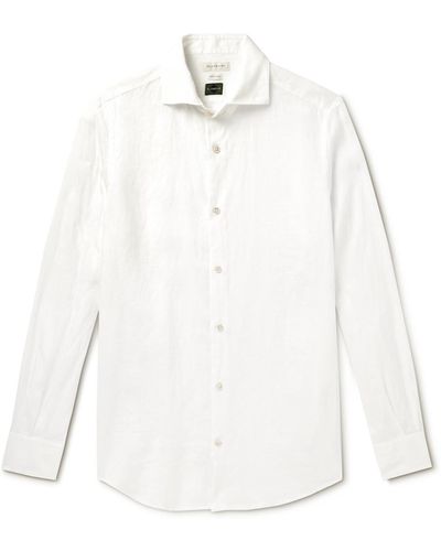 Incotex Slim-fit Linen Shirt - White