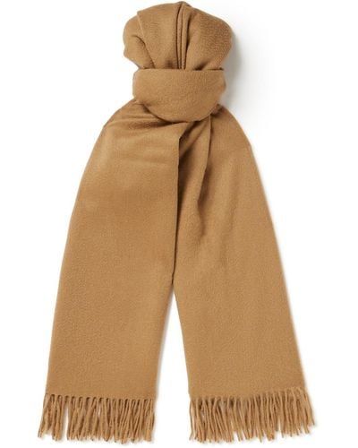 James Purdey & Sons Fringed Cashmere Scarf - White