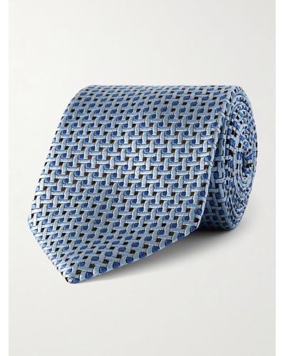 Charvet Krawatte aus Seiden-Jacquard - Blau