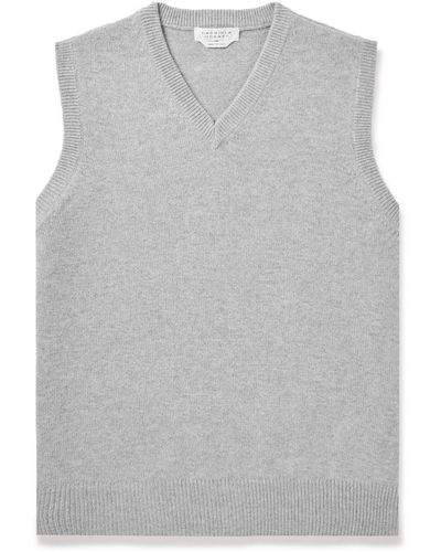 Gabriela Hearst Fielding Cashmere Sweater Vest - Gray