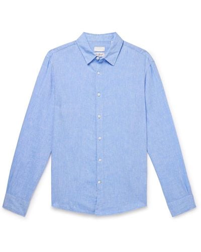Club Monaco Luxe Linen Shirt - Blue