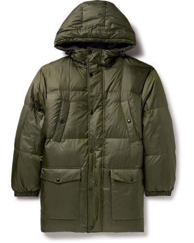 Yves Salomon Reversible Quilted Shell Hooded Down Jacket - Green