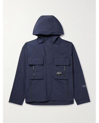 Moncler Genius 7 Moncler Frgmt Hiroshi Fujiwara Dotter Crinkled-shell Hooded Jacket - Blue