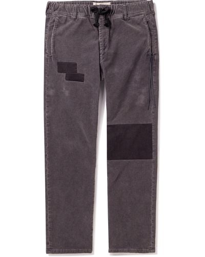Remi Relief Straight-leg Paneled Cotton-blend Corduroy Drawstring Pants - Purple