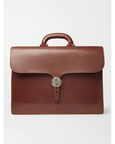 James Purdey & Sons Audley Leather Briefcase - Brown