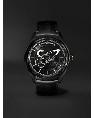 Ulysse Nardin Freak X Ti Automatic 43mm Titanium And Leather Watch - Black