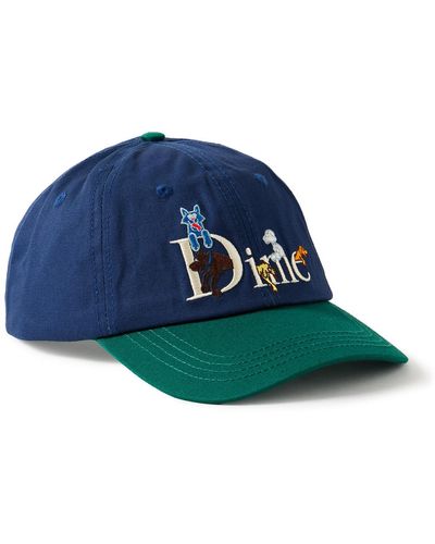 Dime Logo-embroidered Cotton-twill Baseball Cap - Blue
