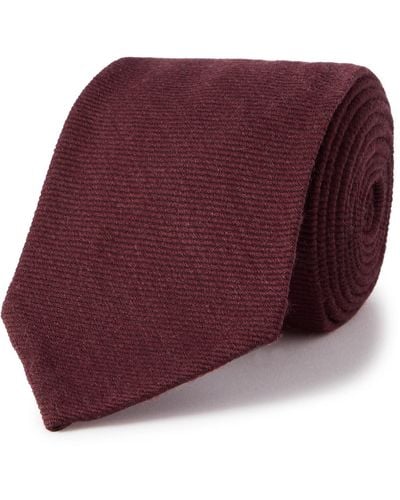 Rubinacci 8cm Silk And Wool-blend Twill Tie - Purple