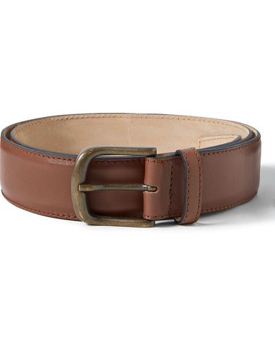 Anderson & Sheppard 3cm Leather Belt - Brown