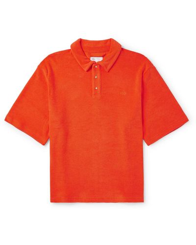 4SDESIGNS Logo-embroidered Cotton-terry Polo Shirt