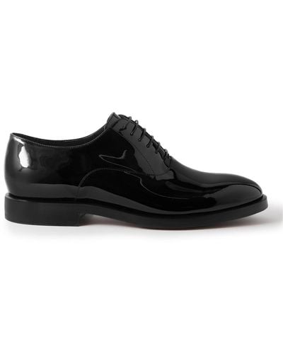 Brunello Cucinelli Patent-leather Oxford Shoes - Black