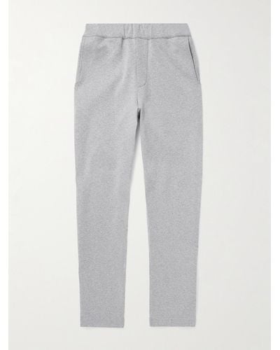 Hanro Smartwear Tapered Organic Cotton-blend Jersey Sweatpants - Grey