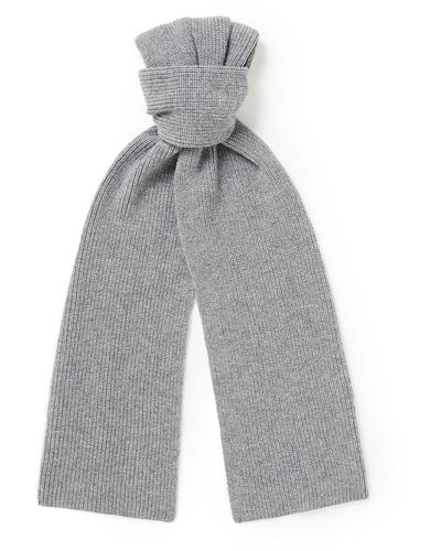 MR P. Ribbed Cashmere Scarf - Gray