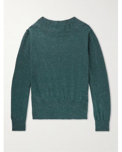 Yuri & Yuri Donegal Wool Sweater - Green