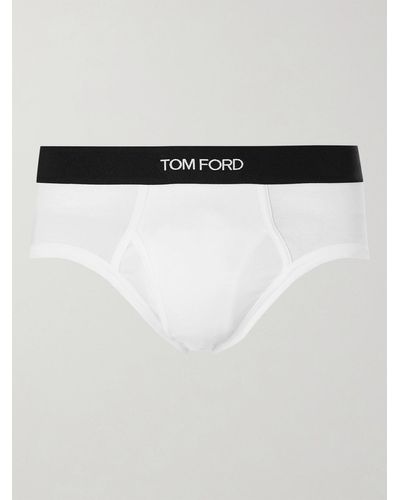 Tom Ford Slip in cotone stretch - Bianco