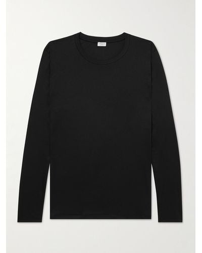 Zimmerli of Switzerland Sea Island Cotton-jersey T-shirt - Black