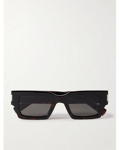 Saint Laurent Square-frame Tortoiseshell Acetate Sunglasses - Black