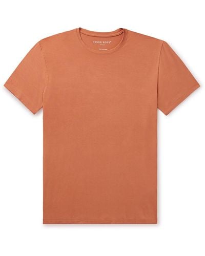 Derek Rose Basel 16 Stretch-modal Jersey T-shirt - Orange