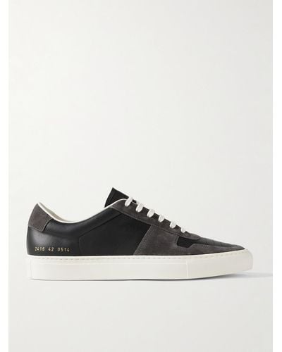 Common Projects Bball Suede-trimmed Leather Trainers - Black