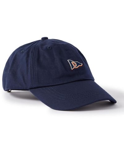 Drake's Logo-embroidered Cotton-twill Baseball Cap - Blue