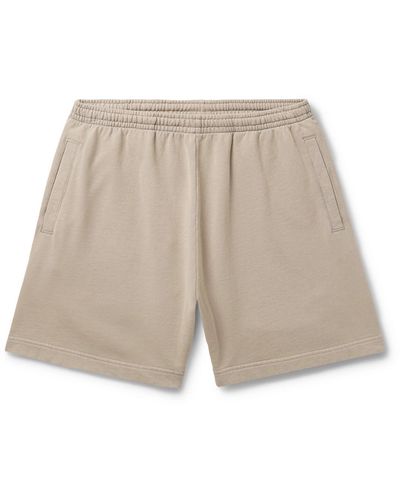 Acne Studios Rego U Straight-leg Cotton-jersey Shorts - Natural