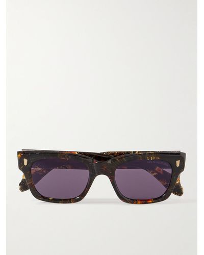 Cutler and Gross 1393 Square-frame Tortoiseshell Acetate Sunglasses - Purple