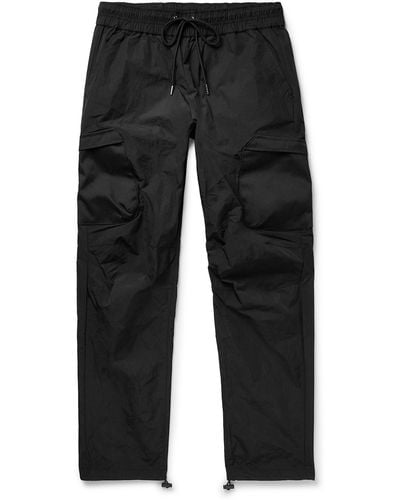 John Elliott Himalayan Straight-leg Canvas-panelled Nylon Cargo Pants - Black