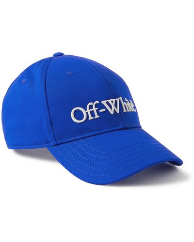 Off-White c/o Virgil Abloh Logo-embroidered Cotton-gabardine Baseball Cap - Blue