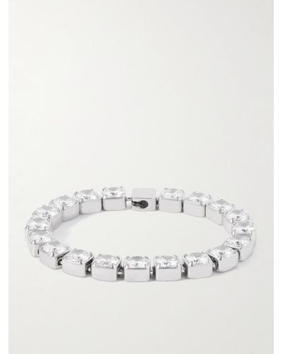 Jil Sander Silver-tone Crystal Bracelet - Natural