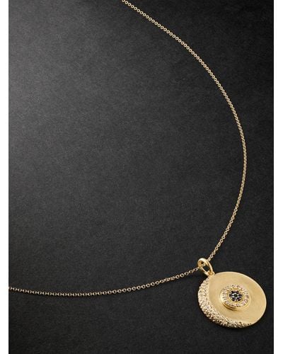 Ileana Makri Lunar Eclipse Gold Multi-stone Pendant Necklace - Black