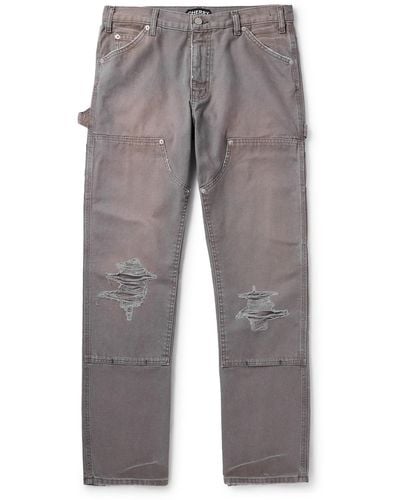 CHERRY LA Straight-leg Distressed Jeans - Gray
