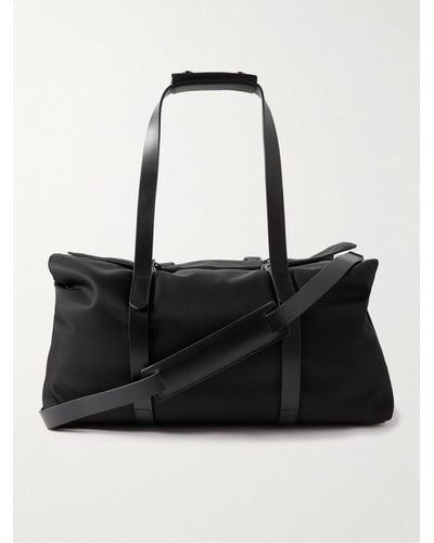 Mismo M/s Supply Leather-trimmed Canvas Weekend Bag - Black