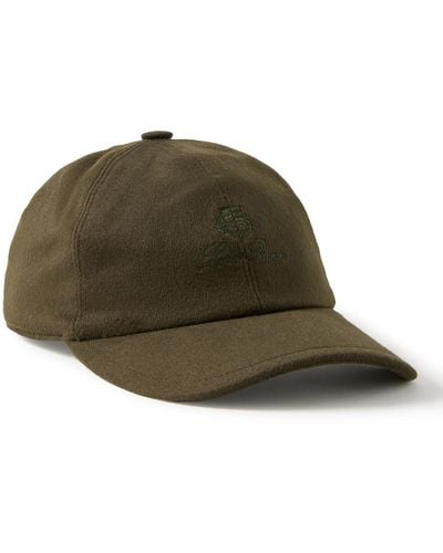 Loro Piana Logo-embroidered Storm System® Cashmere Baseball Cap - Green
