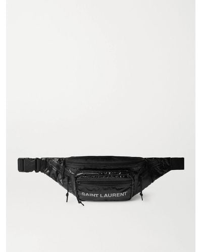 Saint Laurent Logo-print Ripstop-shell Belt Bag - Black