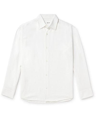 NN07 Freddy 5971 Crinkled Modal-blend Shirt - White