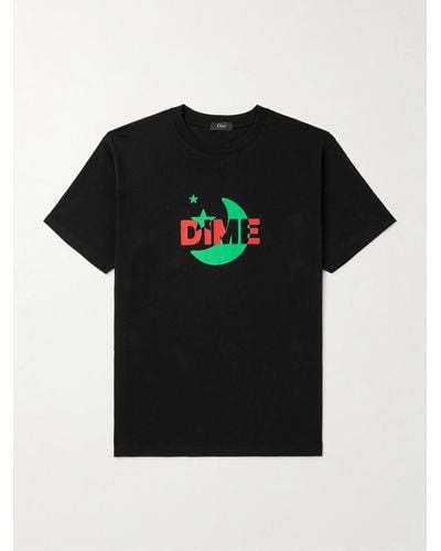 Dime Naptime T-Shirt aus Baumwoll-Jersey mit Logoprint - Schwarz