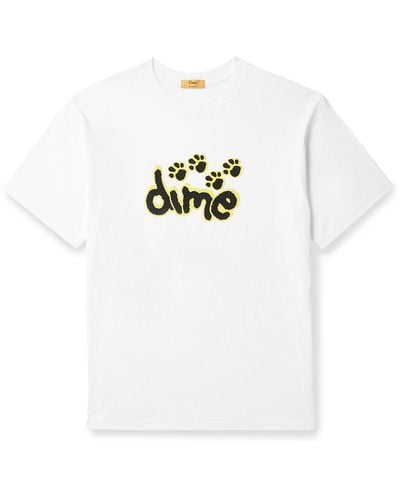 Dime Pawz Logo-print Cotton-jersey T-shirt - White