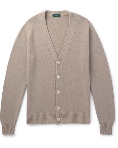 Incotex Zanone Cotton Cardigan - Gray