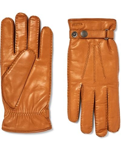 Hestra Jake Wool-lined Leather Gloves - Brown