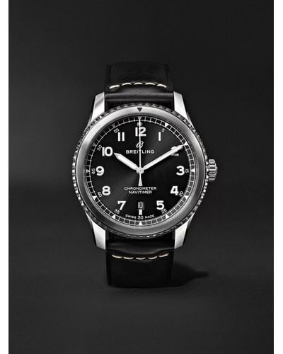 Breitling Navitimer 8 Automatic 41mm Steel And Leather Watch, Ref. No. A17314101b1x1 - Black