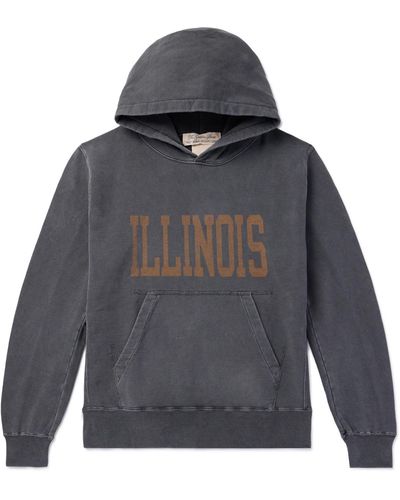 Remi Relief Printed Cotton-jersey Hoodie - Gray