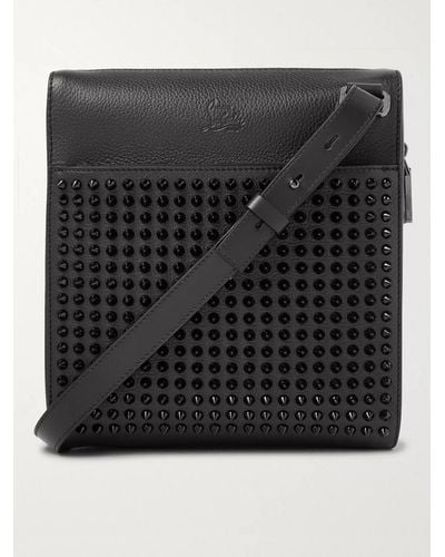 Christian Louboutin Black/black/bk Benech Medium Leather Messenger Bag